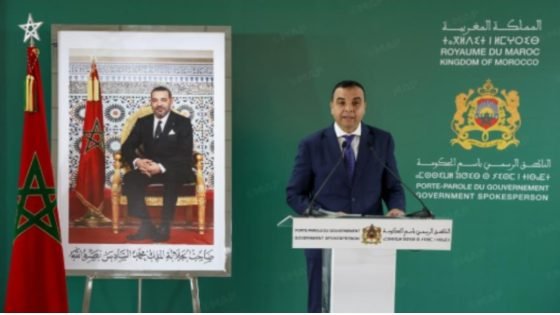 الناطق الرسمي باسم الحكومة مصطفى بايتاس اتناأ الندوة الصحافية عقب اجتماع مجلس الحكومة