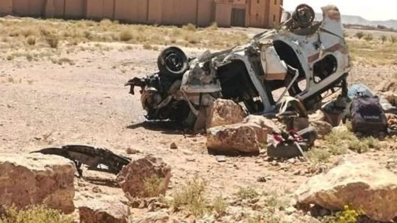 انقلاب سيارة أجرة يتسبب في فاجعة ووقع قتلى وجرحى عند مدخل أرفود