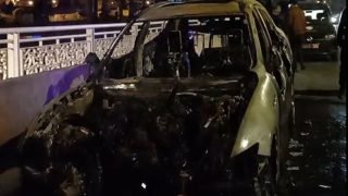 اندلاع حريق في مركبة بالقرب من مركب “دونور”