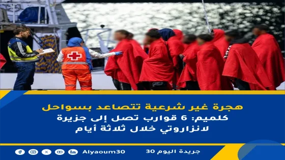 هجرة غير شرعية تتصاعد بسواحل كلميم: 6 قوارب تصل إلى جزيرة لانزاروتي خلال ثلاثة أيام