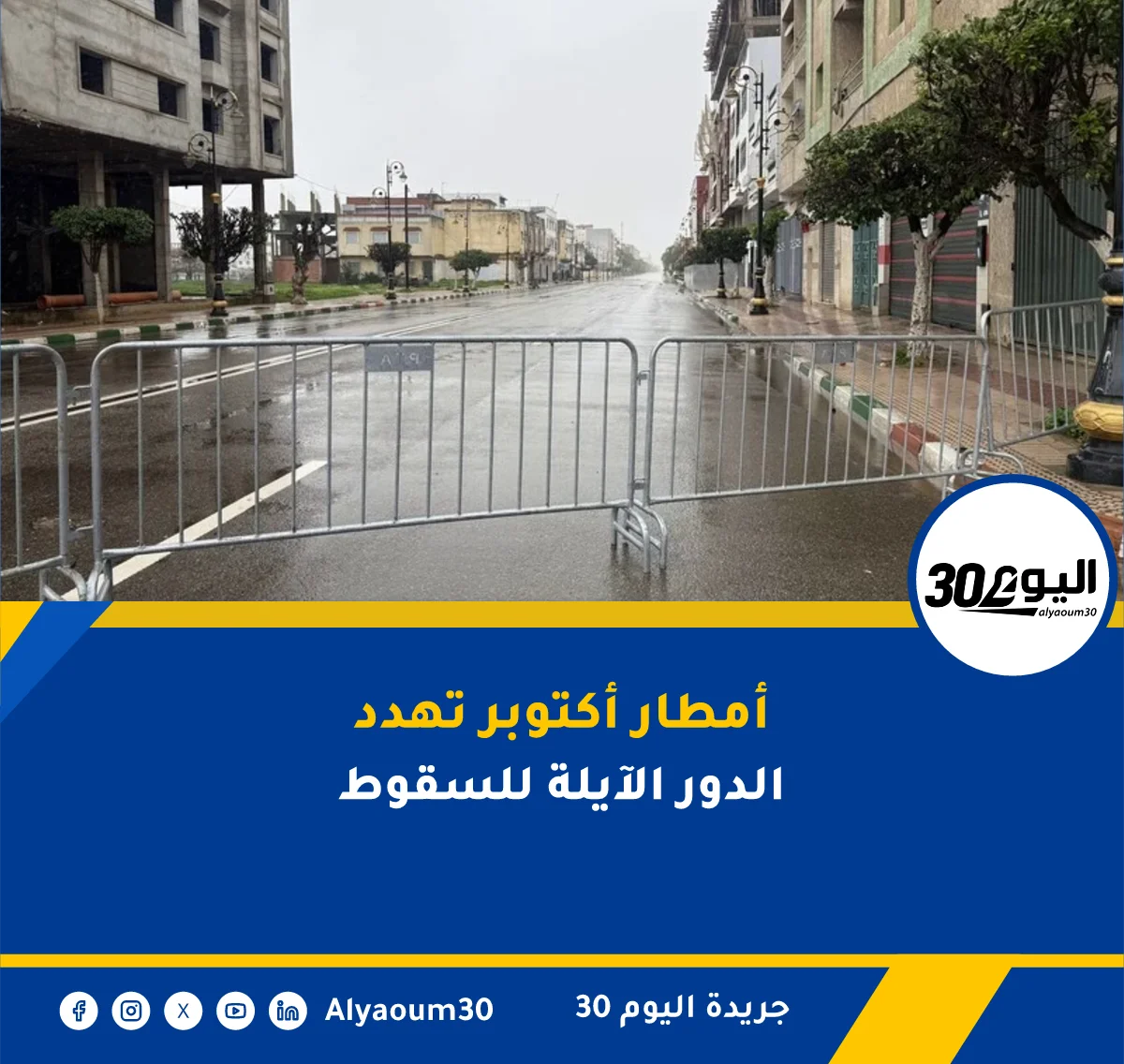 أمطار أكتوبر تهدد الدور الآيلة للسقوط