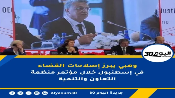 وهبي يبرز إصلاحات القضاء في إسطنبول خلال مؤتمر منظمة التعاون والتنمية