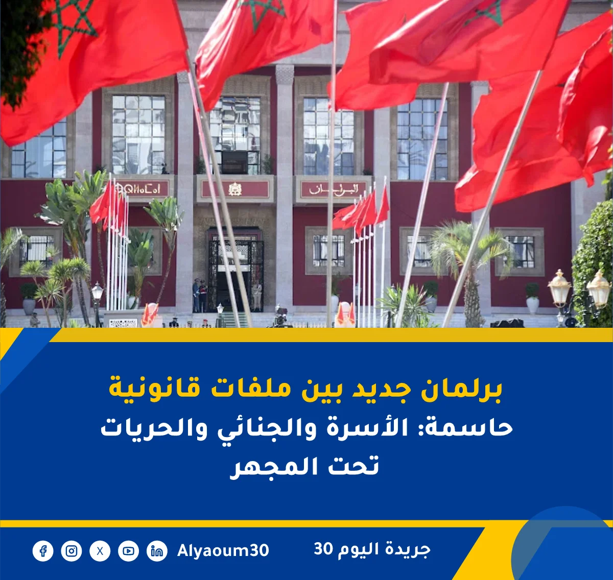 برلمان جديد بين ملفات قانونية حاسمة: الأسرة والجنائي والحريات تحت المجهر