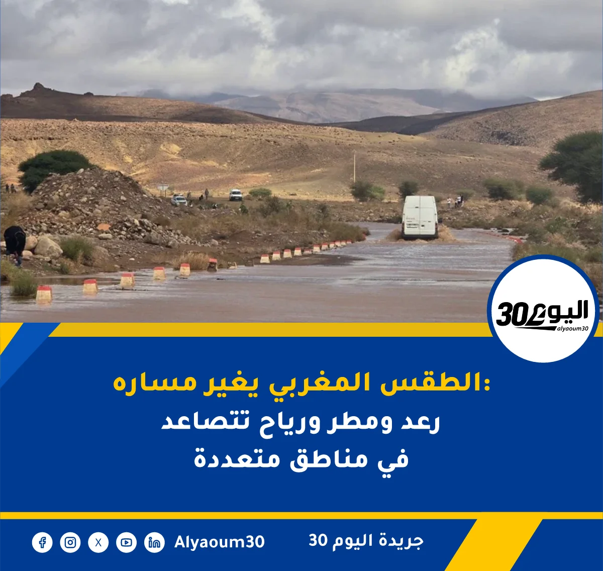 الطقس المغربي يغير مساره: رعد ومطر ورياح تتصاعد في مناطق متعددة