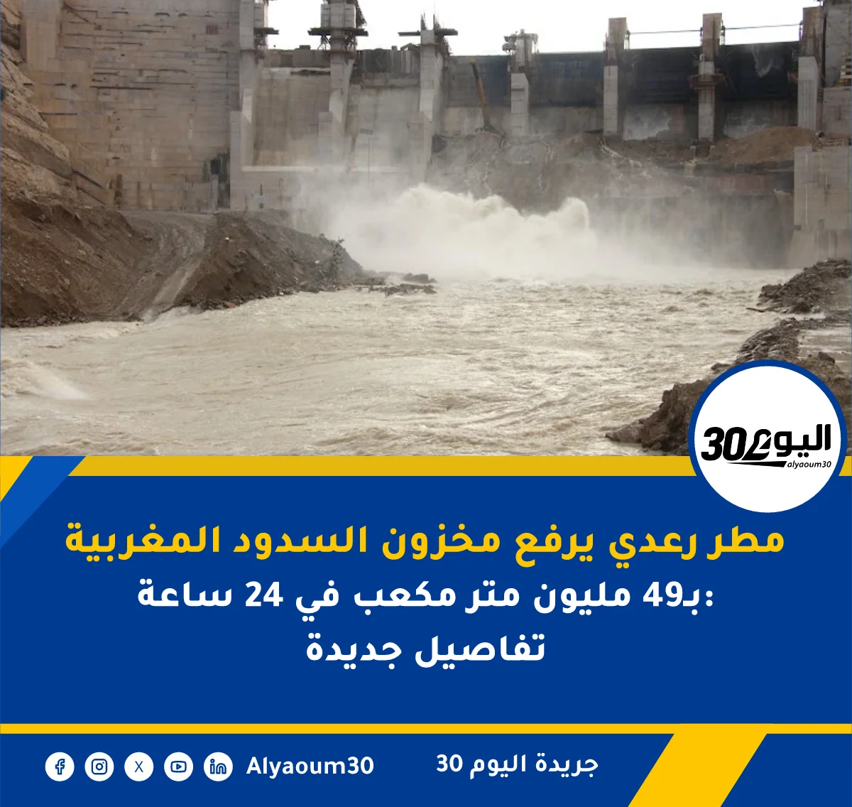 مطر رعدي يرفع مخزون السدود المغربية بـ49 مليون متر مكعب في 24 ساعة: تفاصيل جديدة