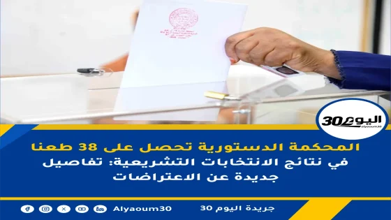 المحكمة الدستورية تحصل على 38 طعنا في نتائج الانتخابات التشريعية: تفاصيل جديدة عن الاعتراضات