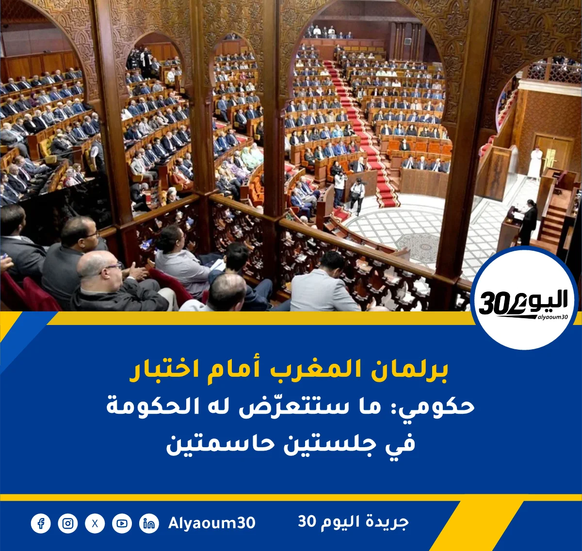 برلمان المغرب أمام اختبار حكومي: ما ستتعرّض له الحكومة في جلستين حاسمتين